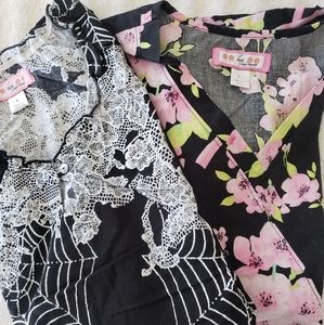 *Set of 2* KOI womens lg scrub tops